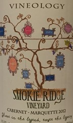 Smokie Ridge Vineyard Vineology Cabernet - Marquette 2012